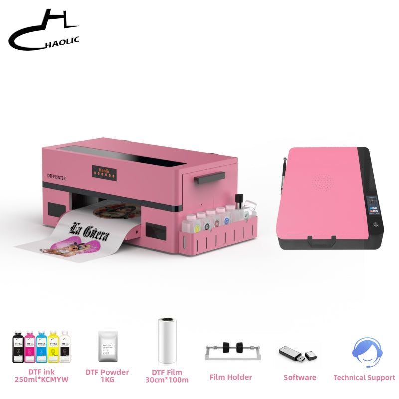 Haolic Pink A3 XP600 Pro DTF Printer Kit