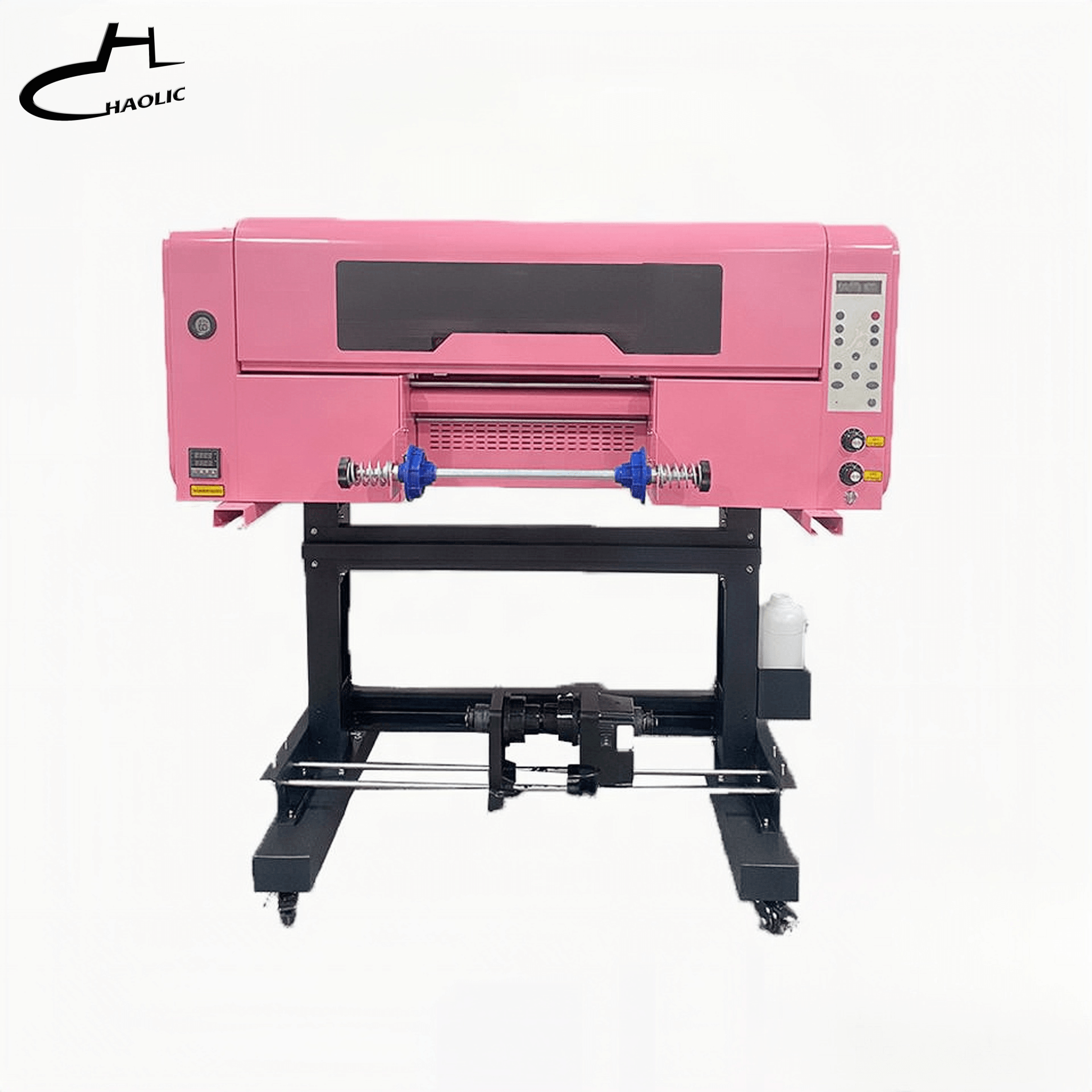 Haolic Pink UV DTF Printer With Dual XP600 Heads & Laminator 2 in 1