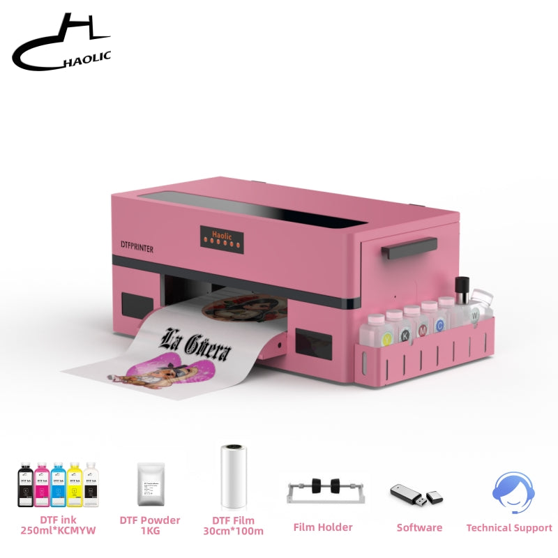 Haolic Pink A3 XP600 Pro DTF Printer Kit